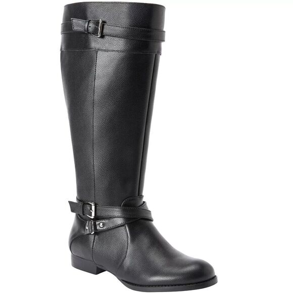 Comfort View The Janis Tall Double Buckle Knee High Boots Size 8W - Picture 5 of 5